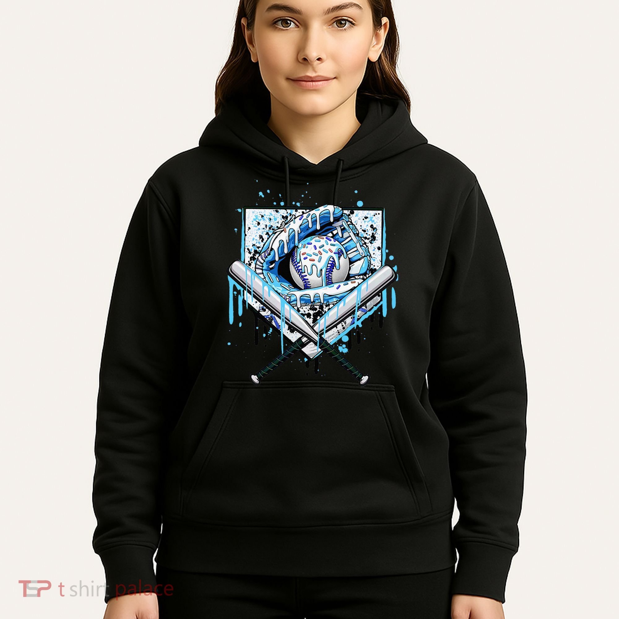 Baseball Drip Ice Cream Drip Baseball  Hoodie