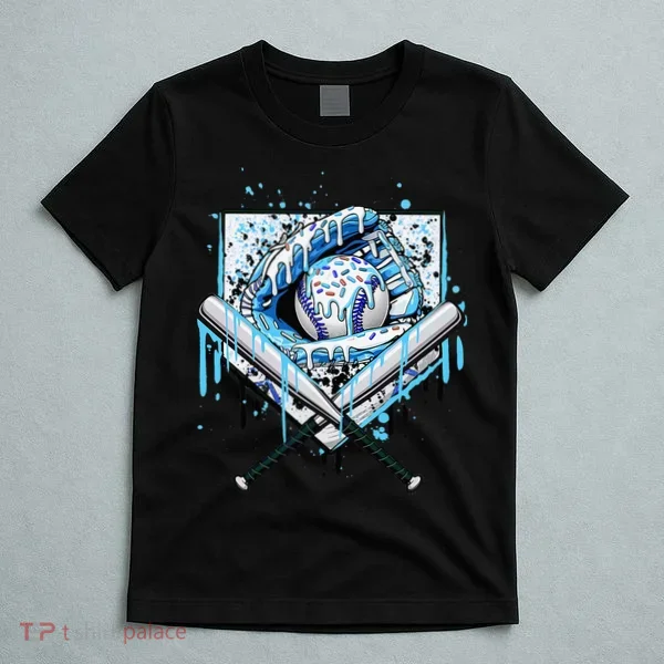 Baseball Drip Ice Cream Drip Baseball  T-Shirt