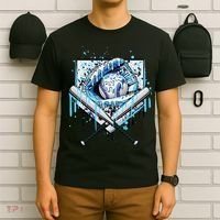 Baseball Drip Ice Cream Drip Baseball  T-Shirt thumb 6