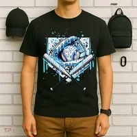 Baseball Drip Ice Cream Drip Baseball  T-Shirt thumb 6