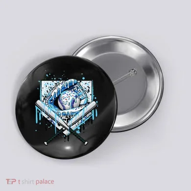 Baseball Drip Ice Cream Drip Baseball  Button