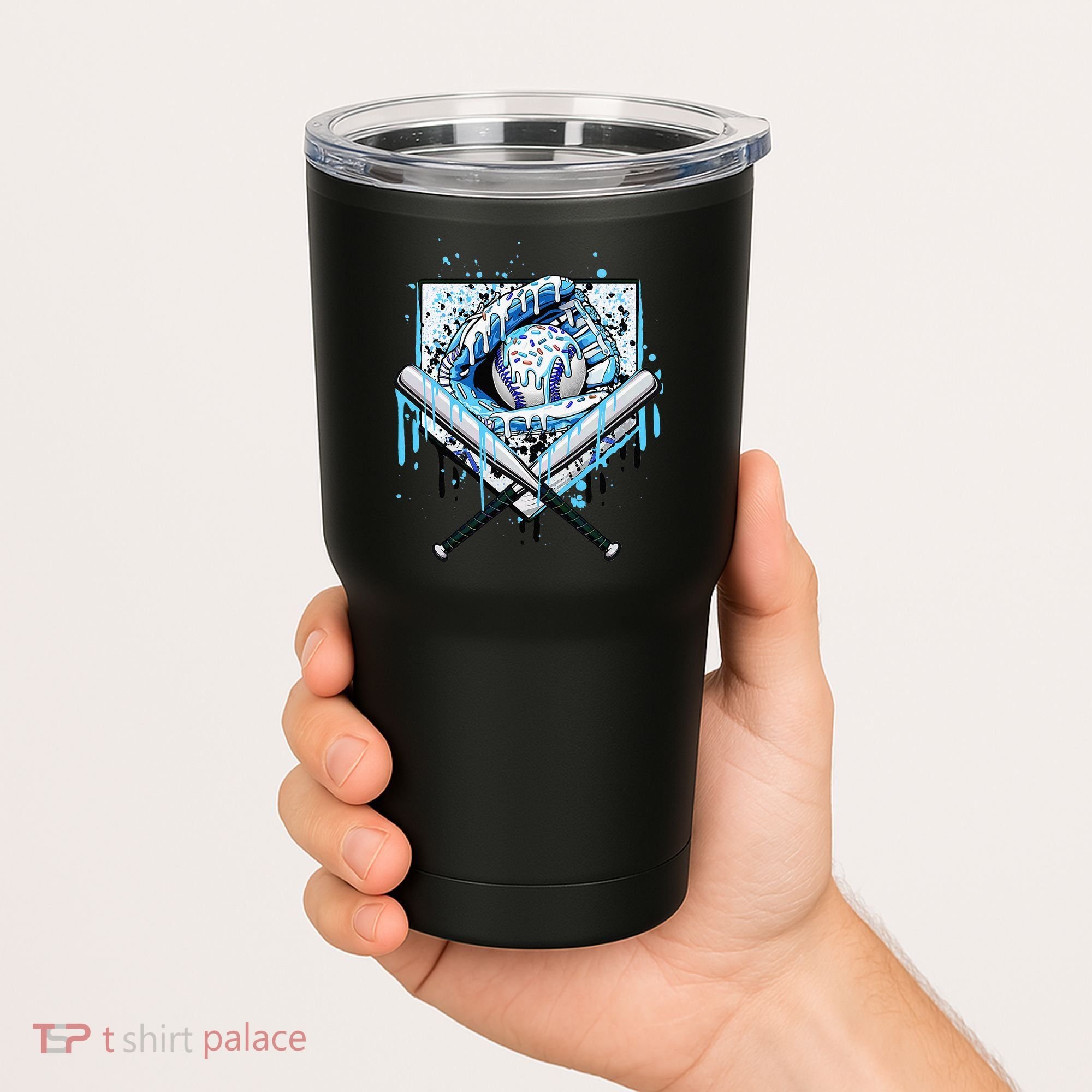 Baseball Drip Ice Cream Drip Baseball  Tumbler