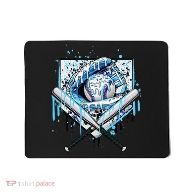 Baseball Drip Ice Cream Drip Baseball  Mousepad