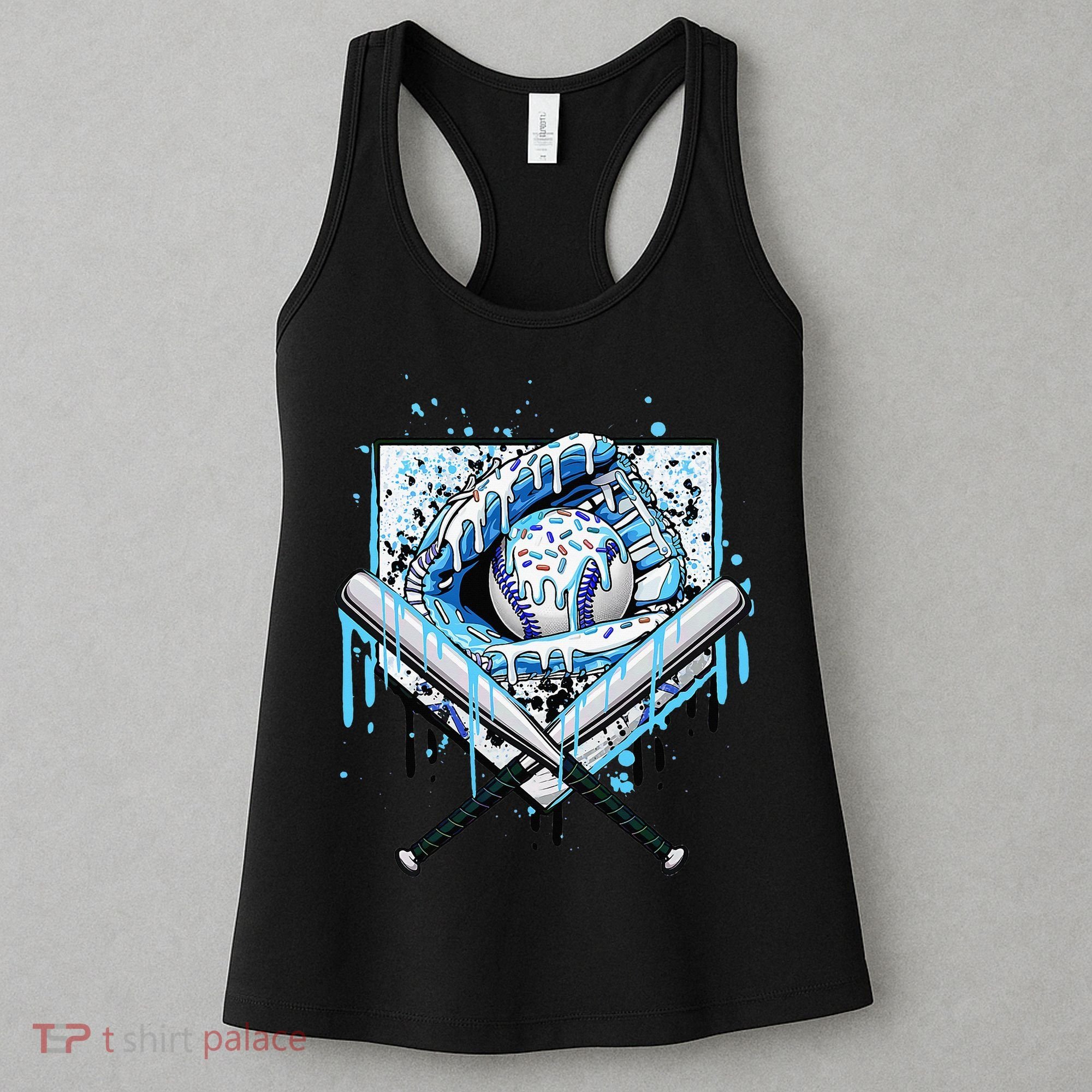 Baseball Drip Ice Cream Drip Baseball  Women's Tank Top