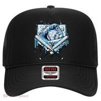 Baseball Drip Ice Cream Drip Baseball  Hat thumb 0