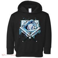 Baseball Drip Ice Cream Drip Baseball  Toddler Hoodie thumb 0