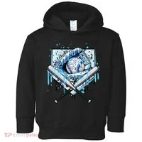 Baseball Drip Ice Cream Drip Baseball  Toddler Hoodie thumb 0