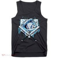 Baseball Drip Ice Cream Drip Baseball  Tank Top thumb 0