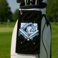 Baseball Drip Ice Cream Drip Baseball  Golf Towel thumb 2