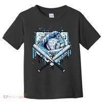 Baseball Drip Ice Cream Drip Baseball  Toddler T-Shirt thumb 0