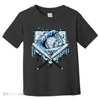 Baseball Drip Ice Cream Drip Baseball  Toddler T-Shirt thumb 0