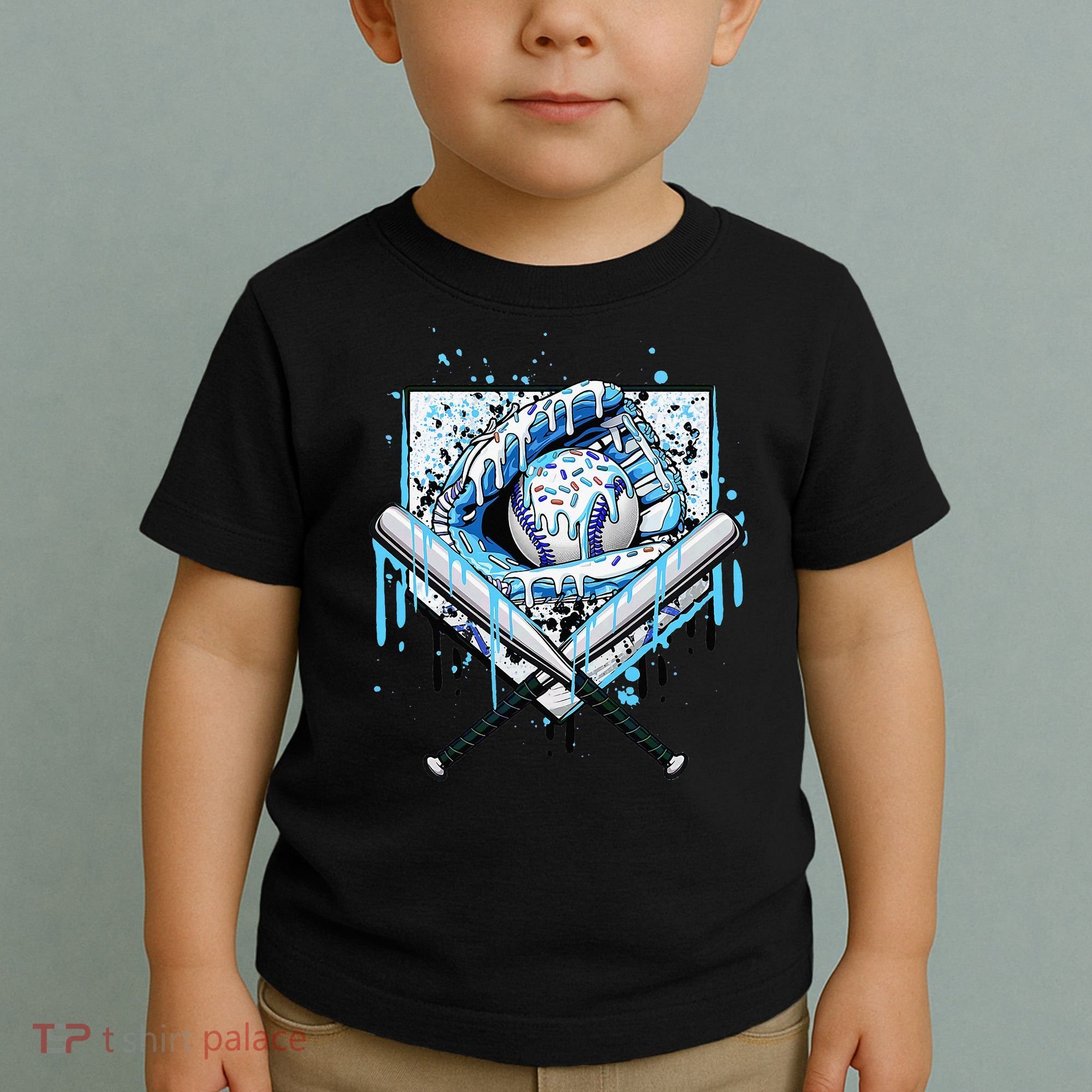 Baseball Drip Ice Cream Drip Baseball  Toddler T-Shirt