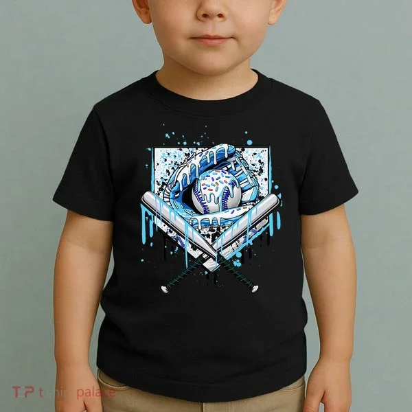 Baseball Drip Ice Cream Drip Baseball  Toddler T-Shirt