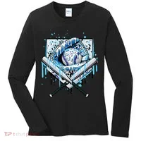 Baseball Drip Ice Cream Drip Baseball  Women's Long Sleeve Shirt thumb 0