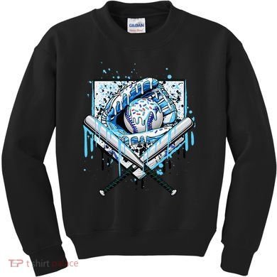Baseball Drip Ice Cream Drip Baseball  Kids Sweatshirt