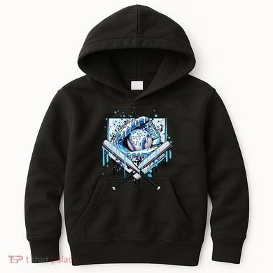 Baseball Drip Ice Cream Drip Baseball  Kids Hoodie