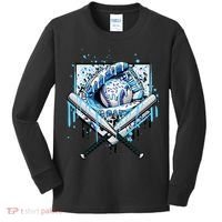 Baseball Drip Ice Cream Drip Baseball  Kids Long Sleeve Shirt thumb 0