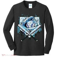Baseball Drip Ice Cream Drip Baseball  Kids Long Sleeve Shirt thumb 0