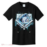 Baseball Drip Ice Cream Drip Baseball  Kids T-Shirt thumb 0