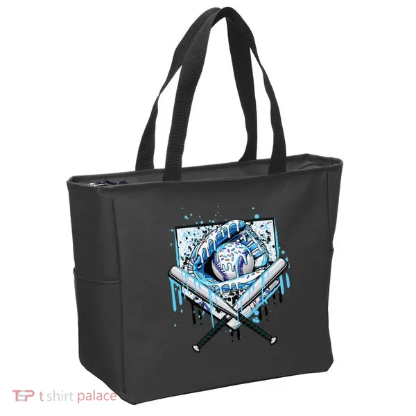 Baseball Drip Ice Cream Drip Baseball  Tote Bag