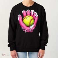 Baseball Drip Ice Cream Sprinkles Baseball Glove Women's Sweatshirt thumb 0