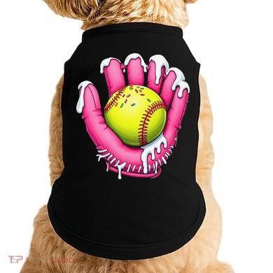 Baseball Drip Ice Cream Sprinkles Baseball Glove Doggie Tank