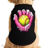 Baseball Drip Ice Cream Sprinkles Baseball Glove Doggie Tank thumb 0