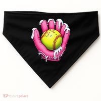 Baseball Drip Ice Cream Sprinkles Baseball Glove USA-Made Doggie Bandana thumb 0