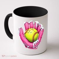 Baseball Drip Ice Cream Sprinkles Baseball Glove Coffee Mug thumb 0