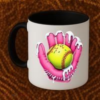 Baseball Drip Ice Cream Sprinkles Baseball Glove Coffee Mug thumb 2