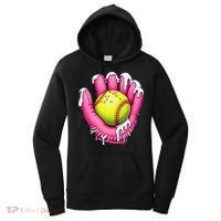 Baseball Drip Ice Cream Sprinkles Baseball Glove Women's Hoodie thumb 0