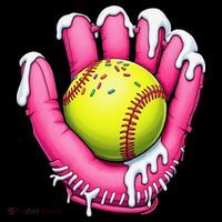 Baseball Drip Ice Cream Sprinkles Baseball Glove Women's Hoodie thumb 2