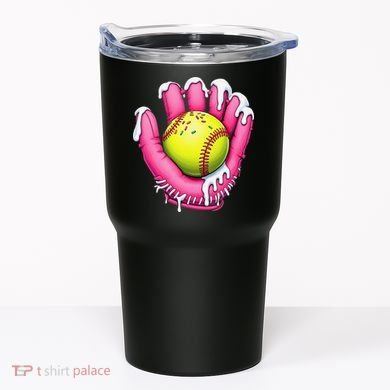 Baseball Drip Ice Cream Sprinkles Baseball Glove Tumbler