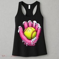 Baseball Drip Ice Cream Sprinkles Baseball Glove Women's Tank Top thumb 3