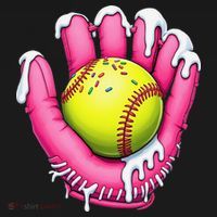 Baseball Drip Ice Cream Sprinkles Baseball Glove Women's Tank Top thumb 5