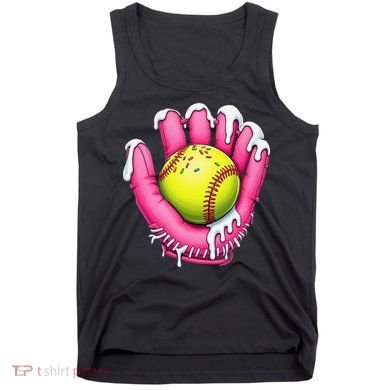 Baseball Drip Ice Cream Sprinkles Baseball Glove Tank Top