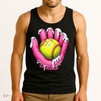 Baseball Drip Ice Cream Sprinkles Baseball Glove Tank Top thumb 3
