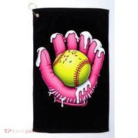Baseball Drip Ice Cream Sprinkles Baseball Glove Golf Towel thumb 0