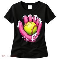 Baseball Drip Ice Cream Sprinkles Baseball Glove Women's T-Shirt thumb 0