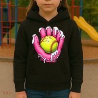 Baseball Drip Ice Cream Sprinkles Baseball Glove Kids Hoodie thumb 3
