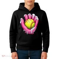 Baseball Drip Ice Cream Sprinkles Baseball Glove Kids Hoodie thumb 4