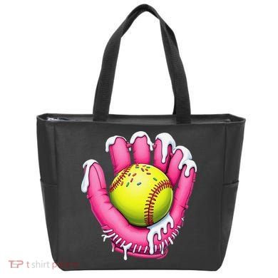 Baseball Drip Ice Cream Sprinkles Baseball Glove Tote Bag