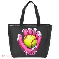 Baseball Drip Ice Cream Sprinkles Baseball Glove Tote Bag thumb 0