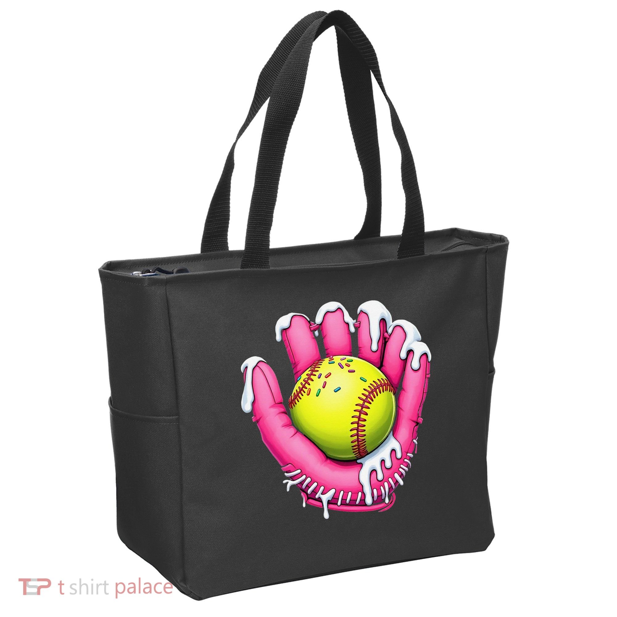 Baseball Drip Ice Cream Sprinkles Baseball Glove Tote Bag