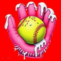 Baseball Drip Ice Cream Sprinkles Baseball Glove Santa Hat thumb 1