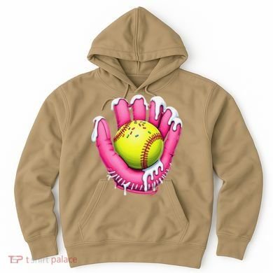 Baseball Drip Ice Cream Sprinkles Baseball Glove Hoodie