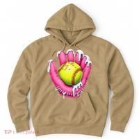 Baseball Drip Ice Cream Sprinkles Baseball Glove Hoodie thumb 0