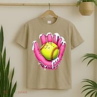Baseball Drip Ice Cream Sprinkles Baseball Glove T-Shirt thumb 2