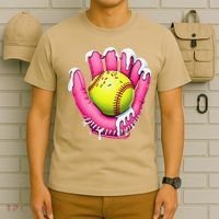 Baseball Drip Ice Cream Sprinkles Baseball Glove T-Shirt thumb 6