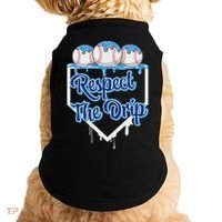 Baseball Drip Ice Cream Drip Respect The Drip Doggie Tank thumb 0